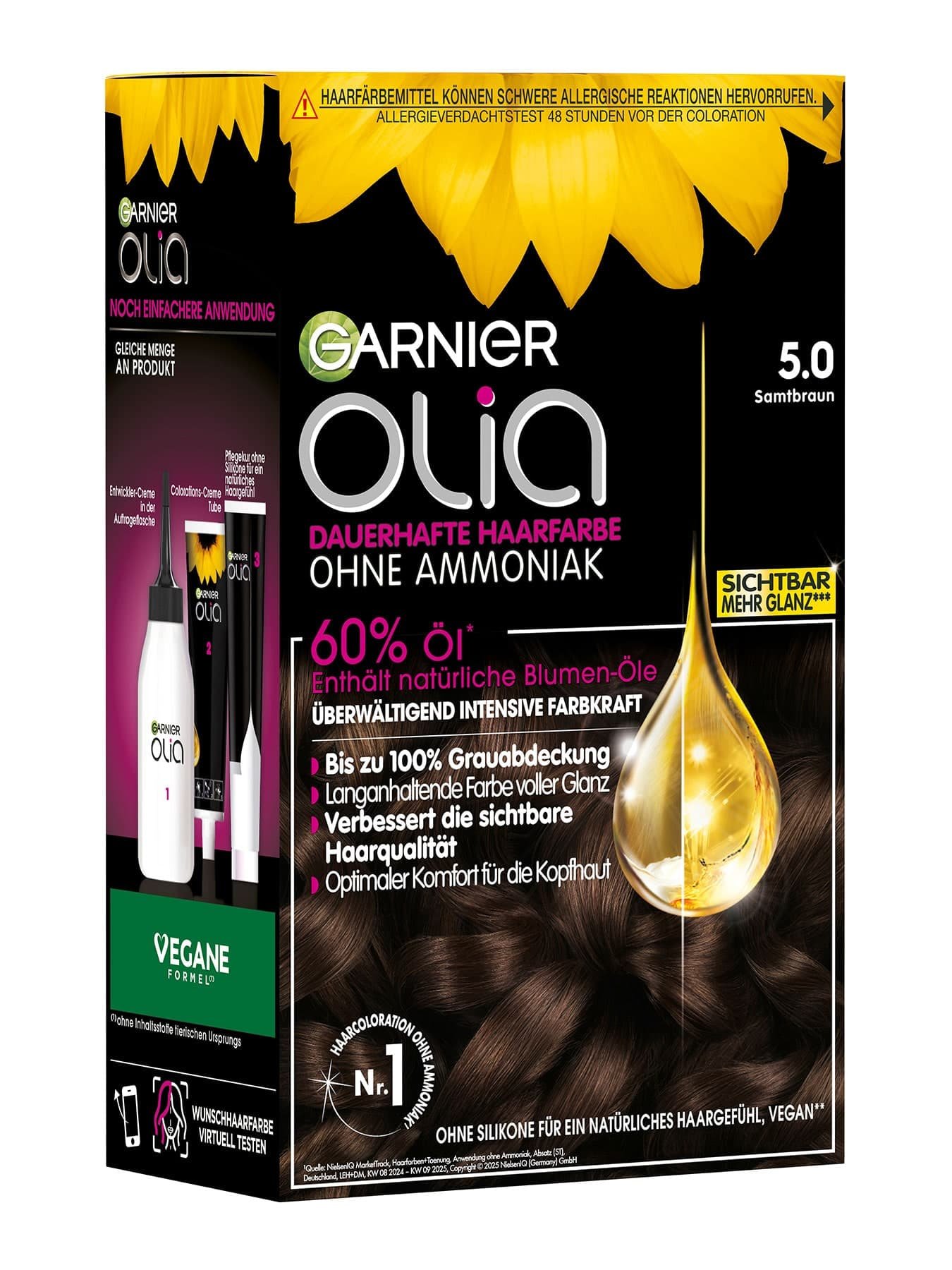 Garnier Olia Nr. 5.0 Samtbraun - Produktansicht links